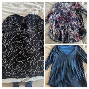 Blue Sky "Jazz" Shirts Lot (3, All Large)